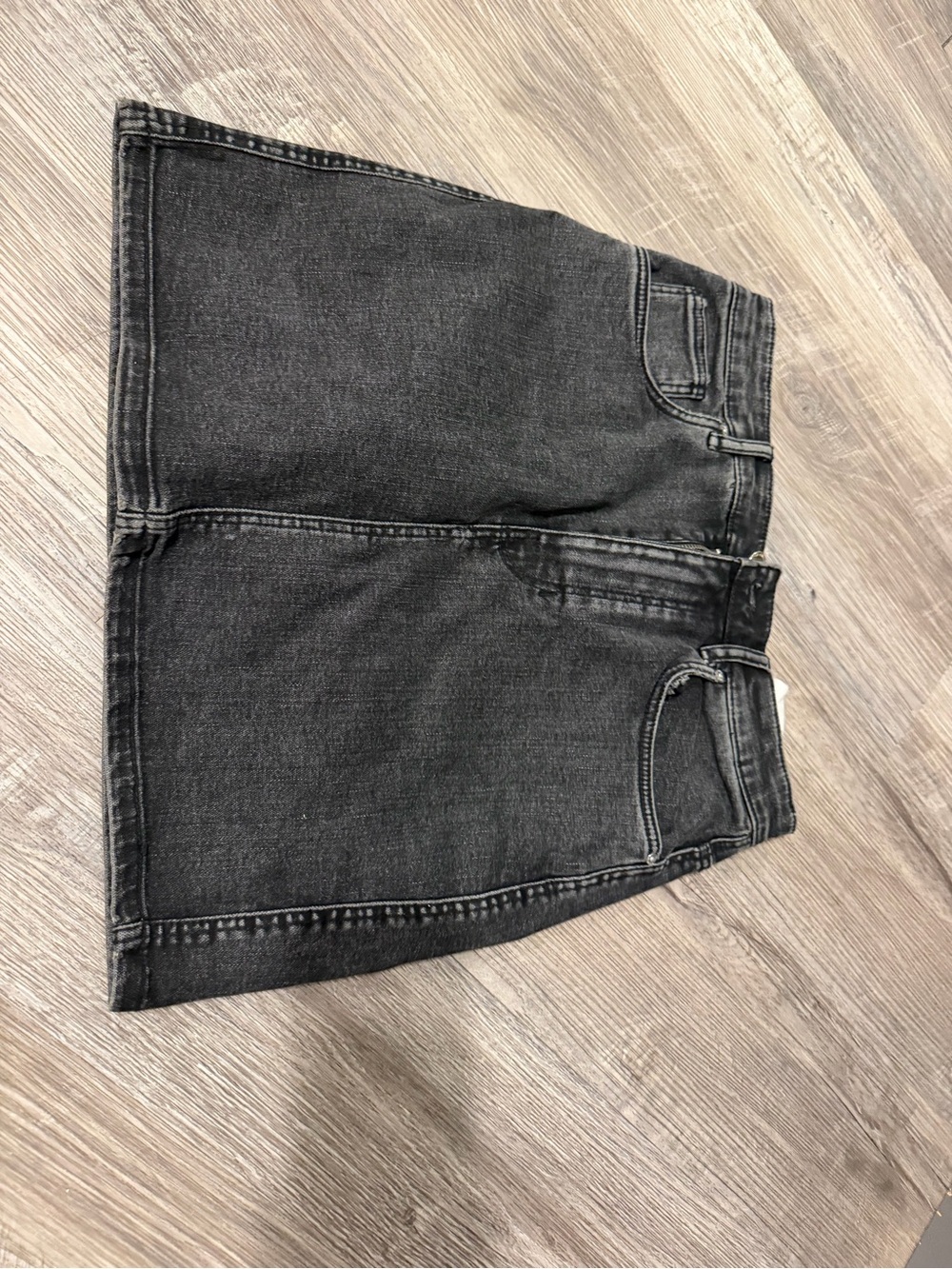 Zara Black Denim Mini Skirt